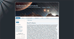 Desktop Screenshot of andromedaobservatory.com