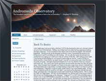 Tablet Screenshot of andromedaobservatory.com